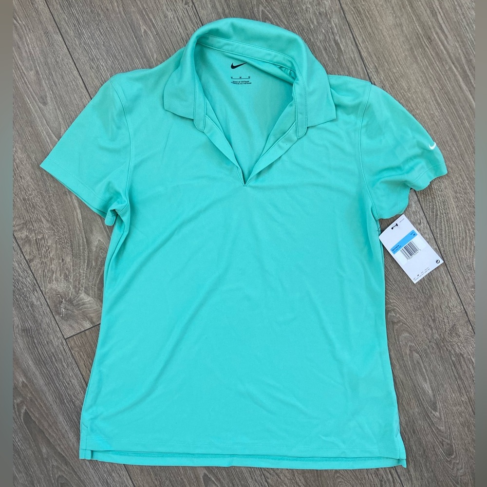 Nike blue green golf shirt with collar *NEW*